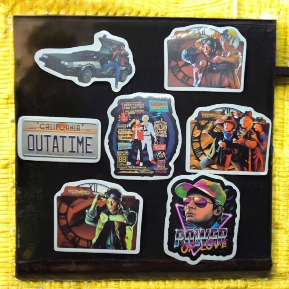 Back to the Future Sticker Set Waterproof Decals Variety Pack Iconic Movie Fans